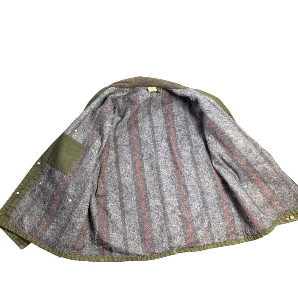 Vintage Carhartt CB104 Olive Green 50 USA 2X Work chore Jacket Blanket Lined Coa - Picture 2 of 16